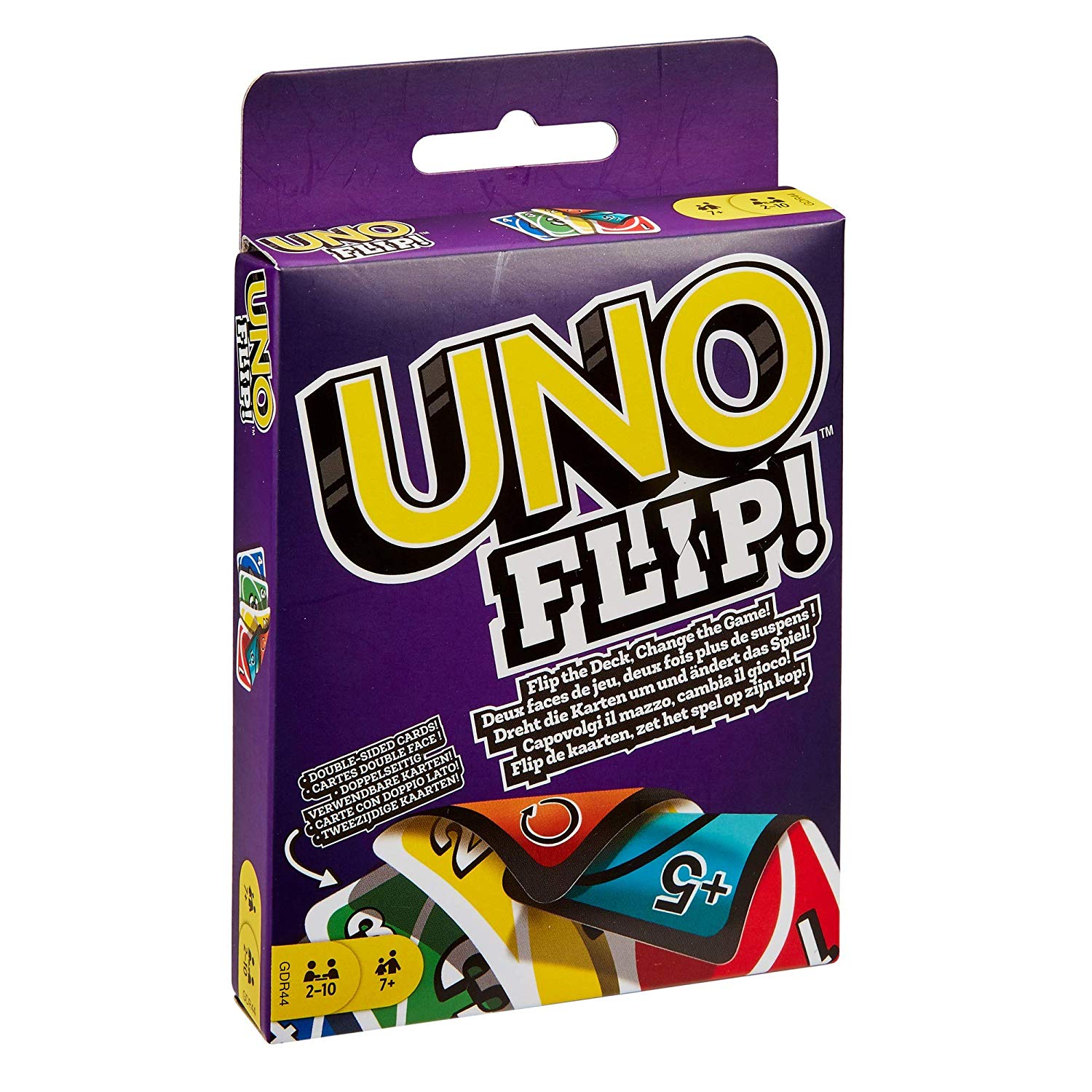 Mattel Games UNO FLIP! Family Card Game for Adults Teens & Kids, Double-sided Deck with Special Flip Card, 112 Cards
