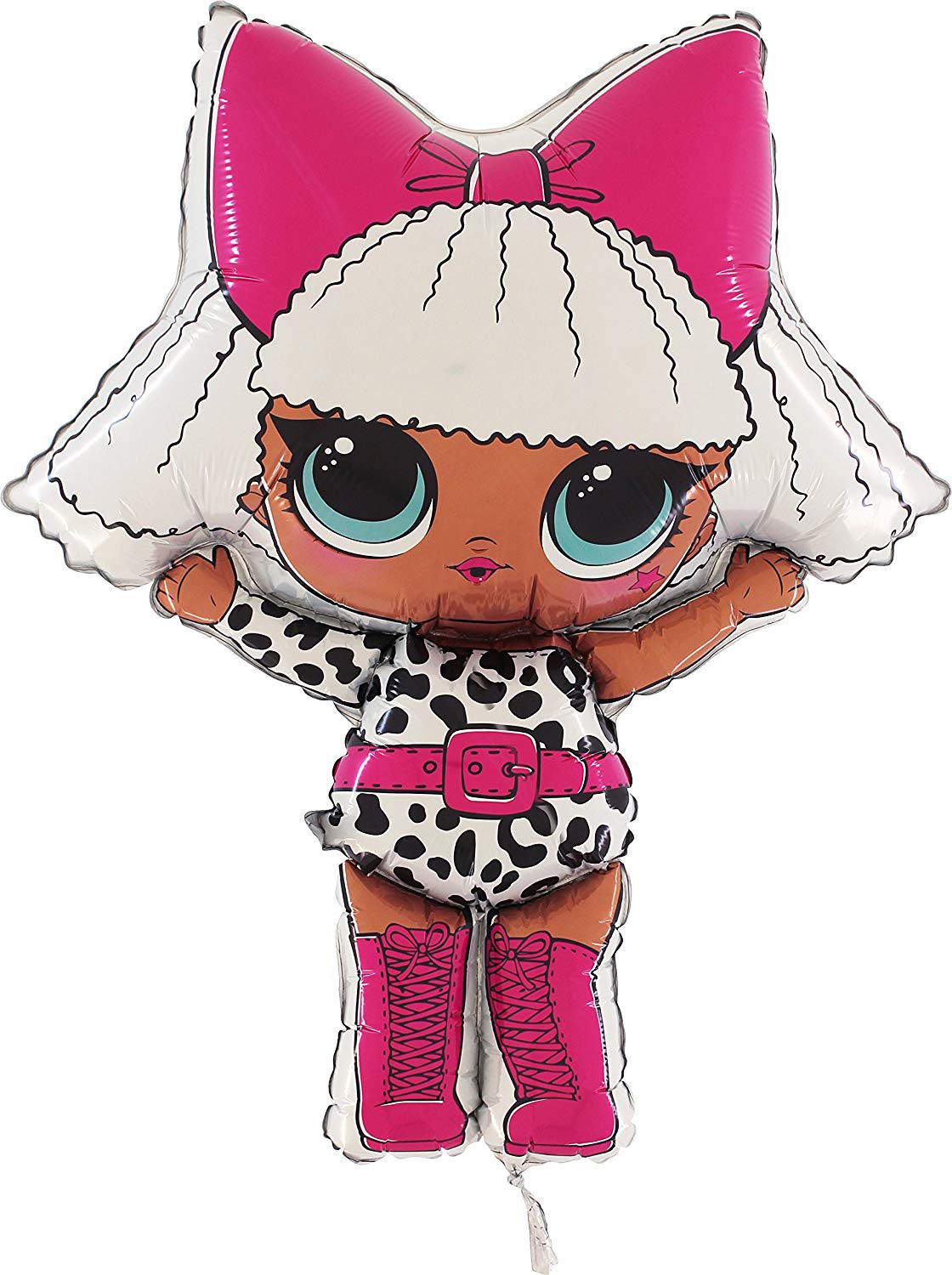 Anagram - 7AL181 Supershape Foil Ball 37" - 93 cm LOL Diva Unpacked, Multicoloured, One Size, 7AL181, Multi-coloured, One-size