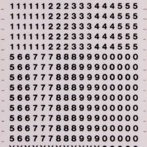 Black Number Transfers 4mm - 1 Sheet