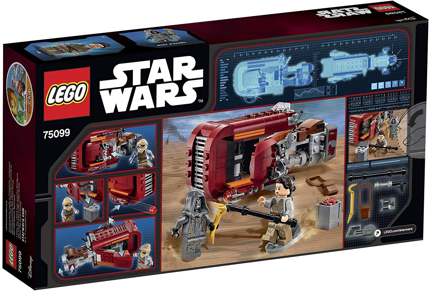LEGO Star Wars 75099 Rey's Speeder, Multicolor, 26.2 x 14.2 x 5.1 - Image 2