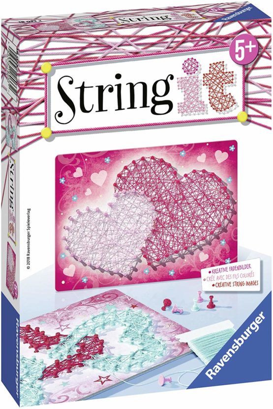 Ravensburger 18033 String it Mini: Heart Playset, White