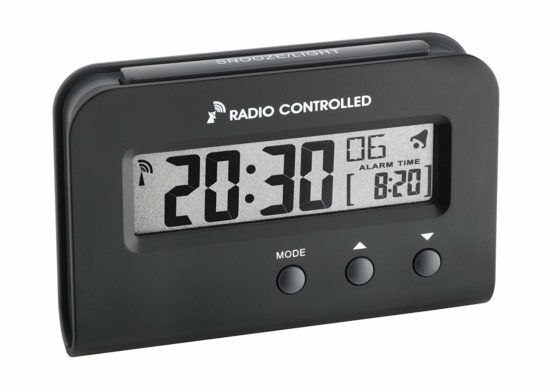 TFA Radio Controlled Alarm Clock, Black