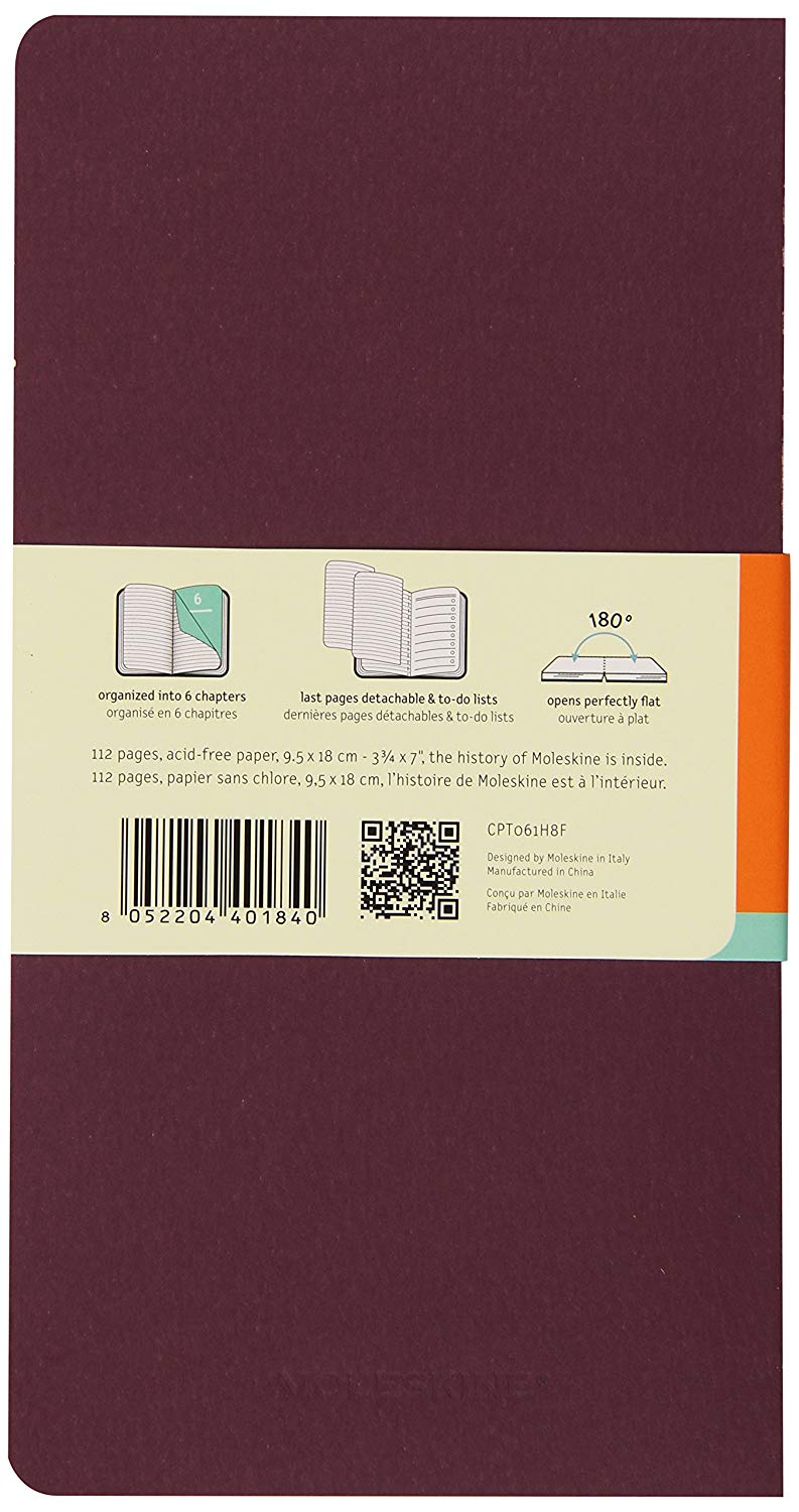 Moleskine Chapters Journal Plum Purple Slim Medium Ruled - Image 2