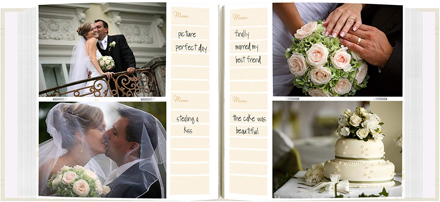 Pioneer Photo Albums Embroidered Scroll and Wedding Sewn Leatherette Cover Photo Album, Ivory, Pack of 2 - Image 3
