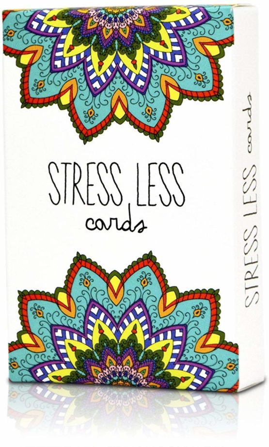 Stress Less Cards - 50 Inspirational Mindfulness & Meditation Exercises | Helps Relieve Stress, Anxiety | Natural Relaxation, Insomnia & Sleep Aid