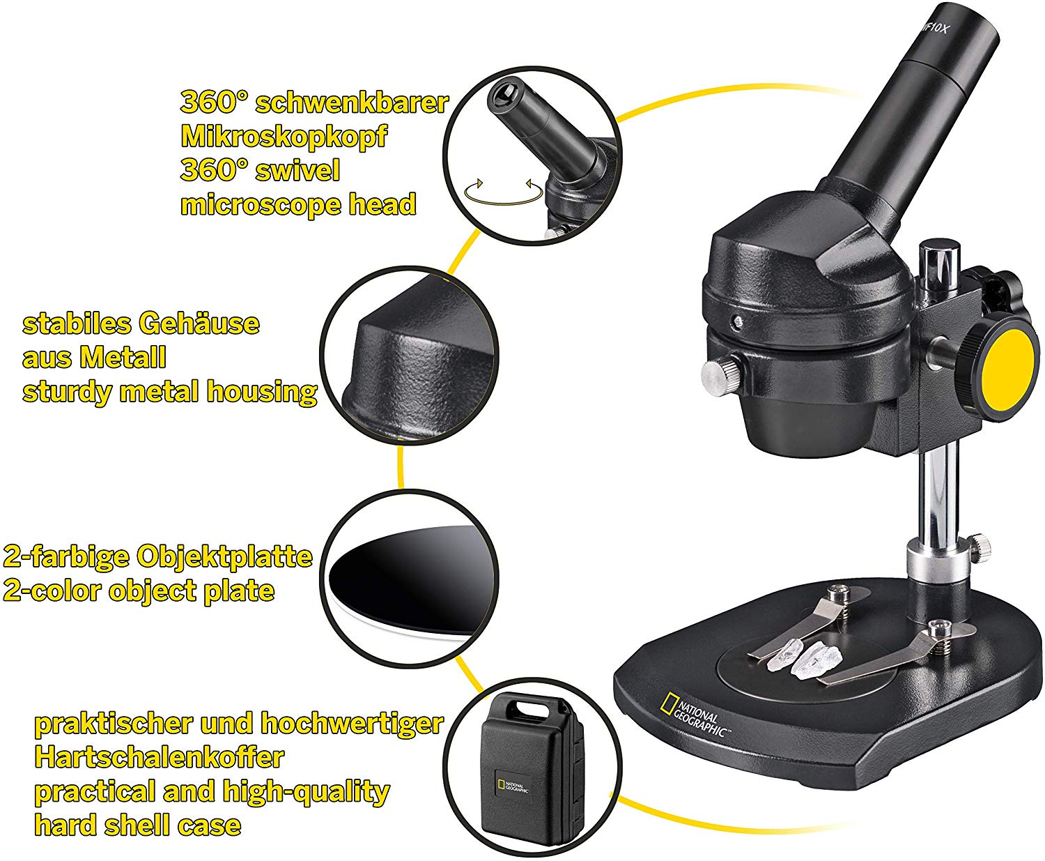 National Geographic Microscope 20x Illumination for observing stones coins