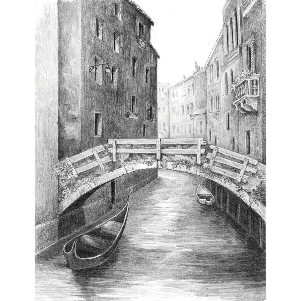 Royal & Langnickel Sketching Made Easy A4 Size Venice Bridge Designed Painting Set, Black, Breite: 7.62 cm, Länge: 23.64 cm