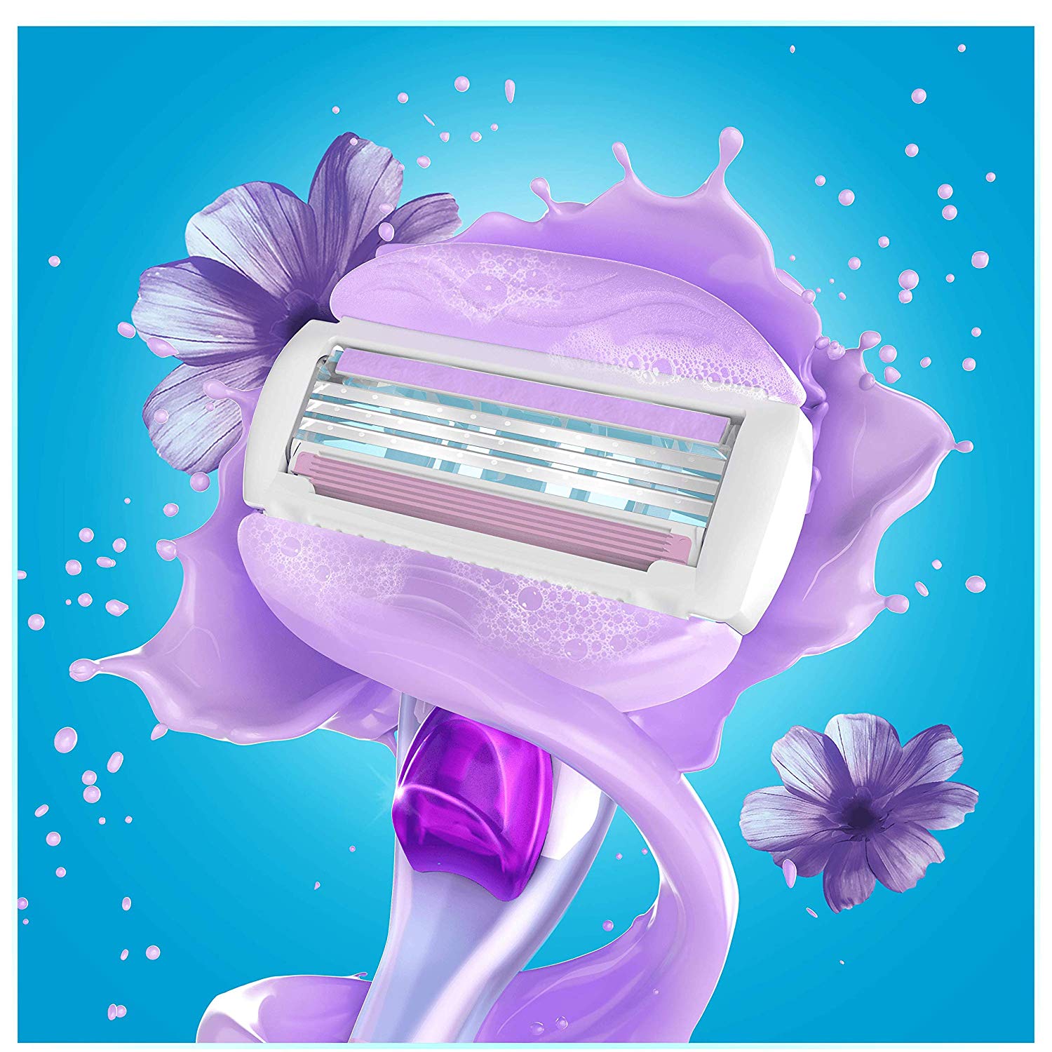 Gillette Venus ComfortGlide Breeze Razor Blades Women, Pack of 4 Razor Blade Refills, Lubrastrip with A Touch of Botanical Oils - Image 4