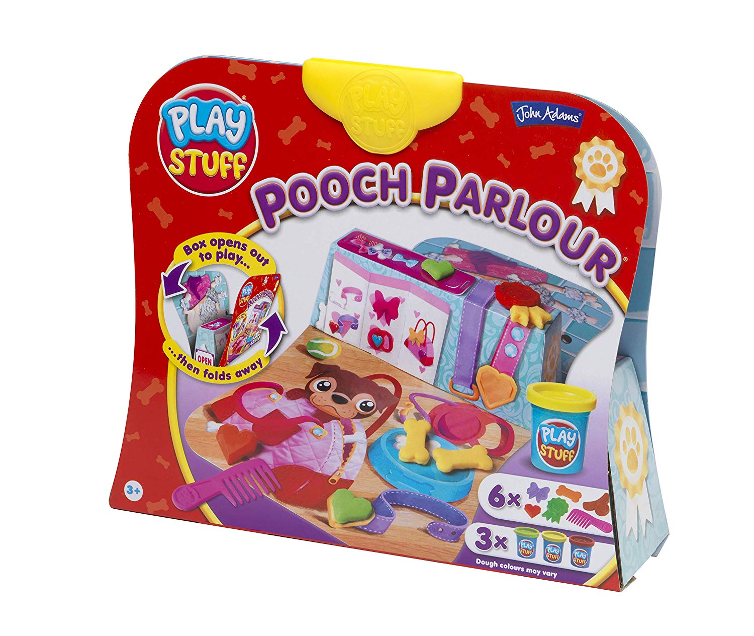 John Adams 577 10755 EA Playstuff Dough 'Pooch Parlour' (3 pots), Multi, Multicolor - Image 3
