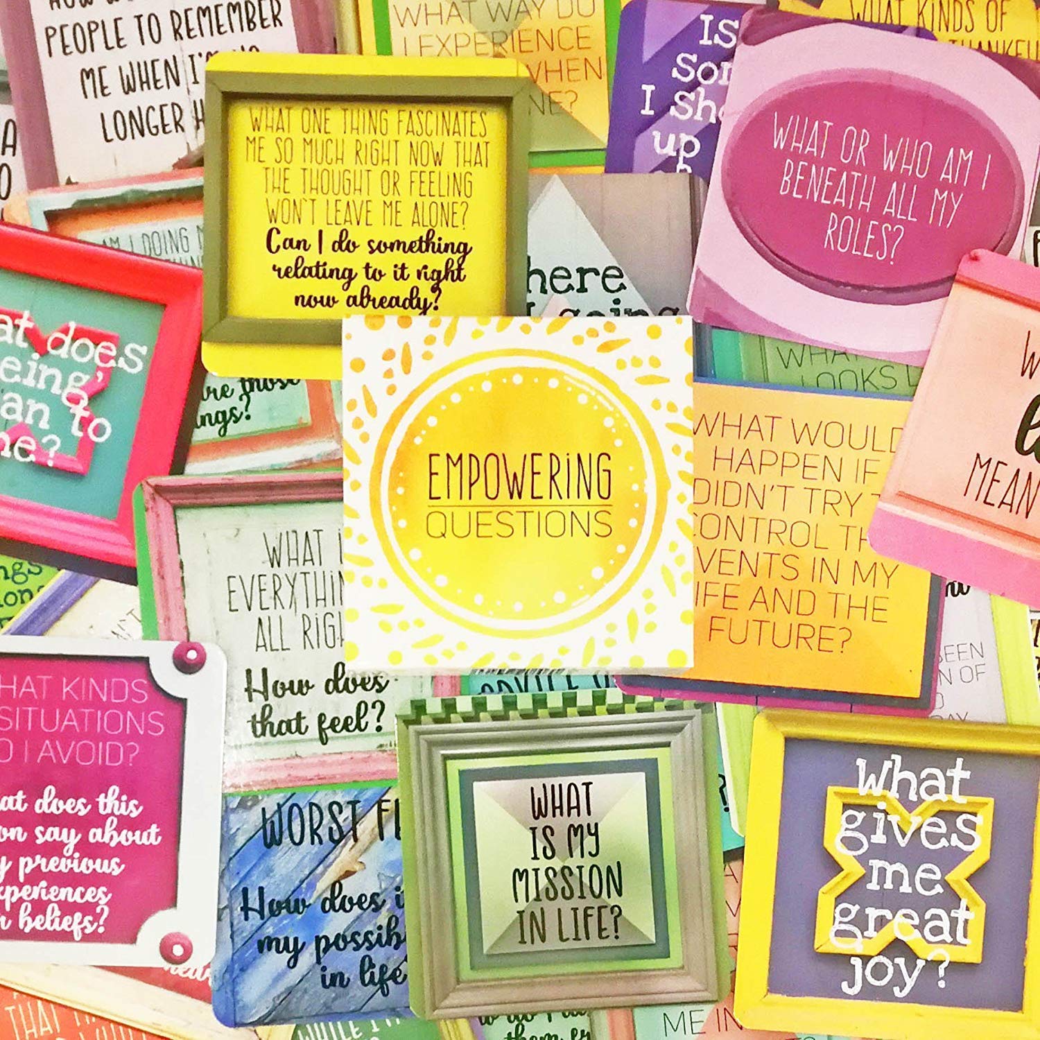 Sunny Present Empowering Questions Cards - 52 Self Care Cards for self-reflection, journaling, meditation and therapy - Image 3