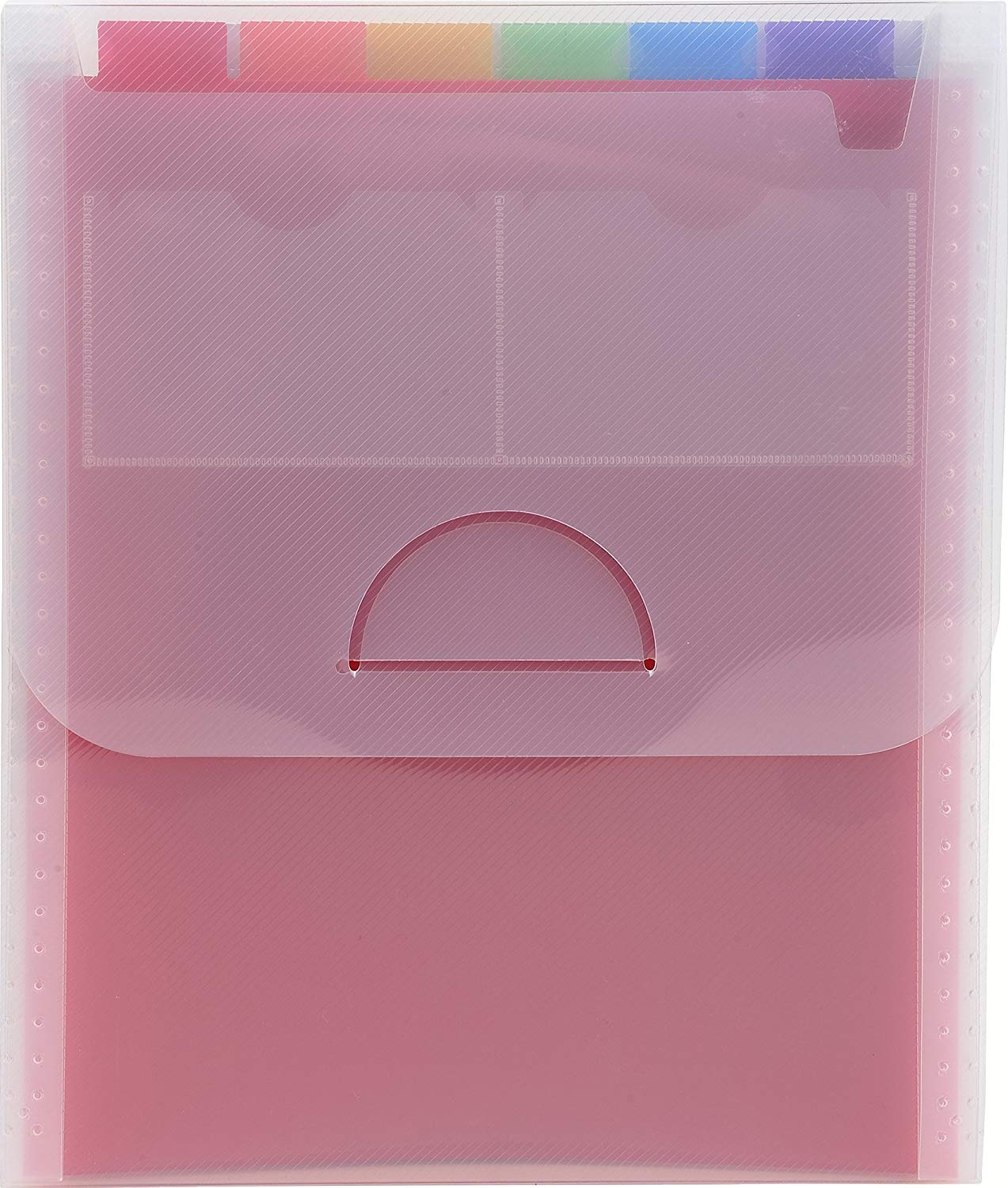 Exacompta, Ref 55798E, Crystal Vertical Multipart Expanding Case, 255 x 305mm in Size, Ideal for A4 Size Documents