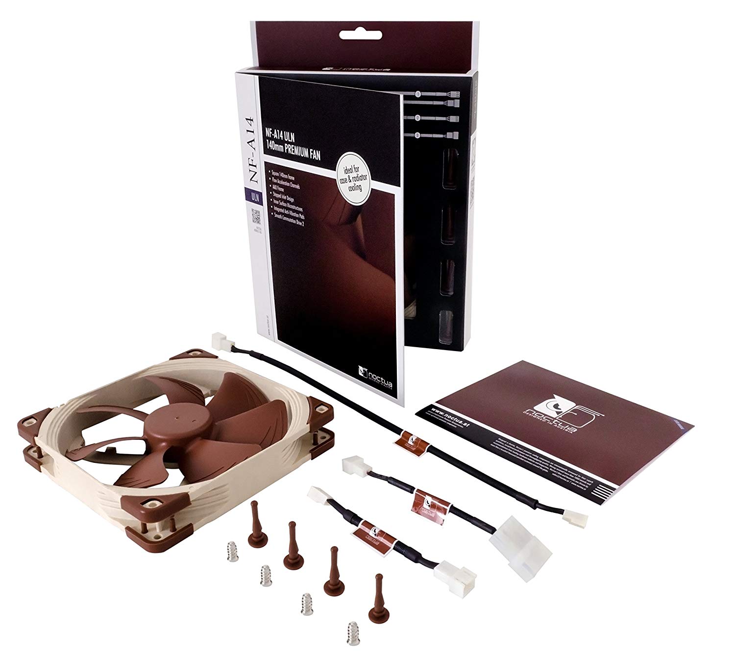 Noctua NF-A14 ULN, Ultra Quiet Silent Fan, 3-Pin (140mm, Brown) - Image 4