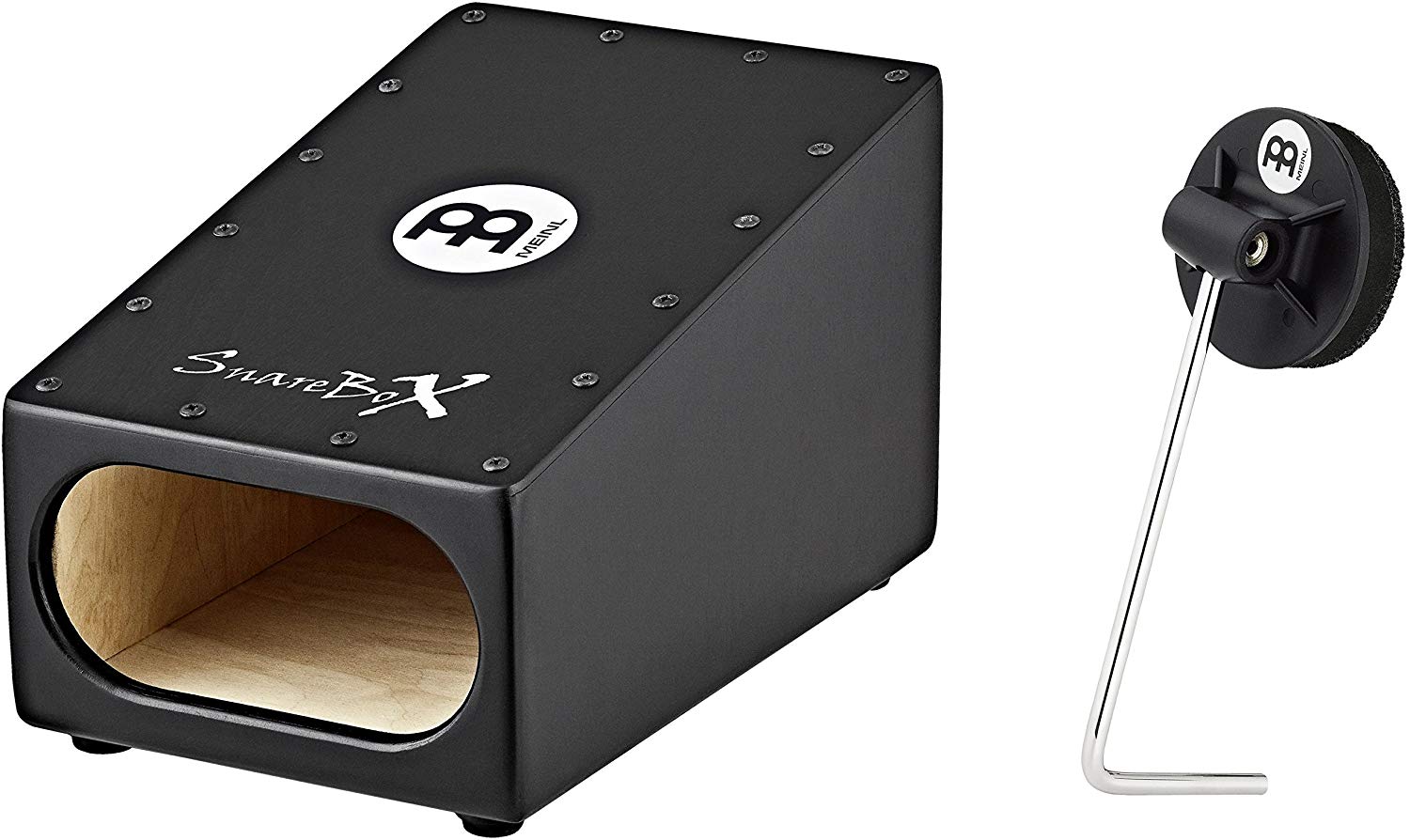 Meinl Percussion Pickup Snarebox Instrument - Foot Instrument with crisp Snare Sound - With Pickup - Baltic Birch, Black (PSNAREBOX)