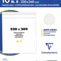 Clairefontaine 7345C - Extra White Kraft Padded Peel and Seal Envelopes, 215 x 265 mm, 90 g - Film Wrapped Pack 10