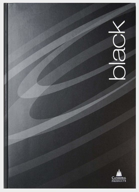 Cathedral A4 Hard Cover Notebooks - Black (Pack of 3)