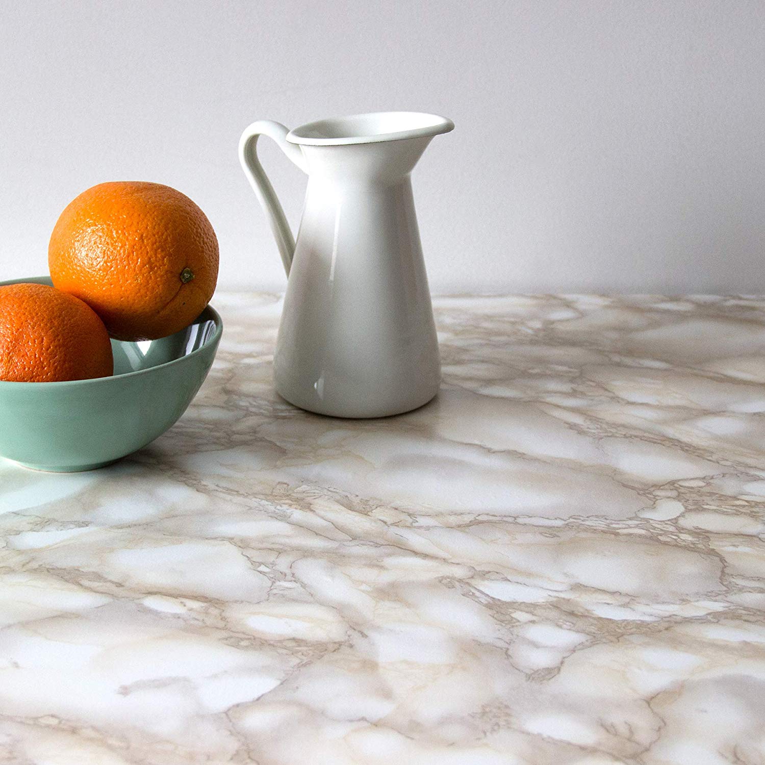 Fablon 67.5 cm x 2 m Roll Marble Effect, Grey Beige - Image 2