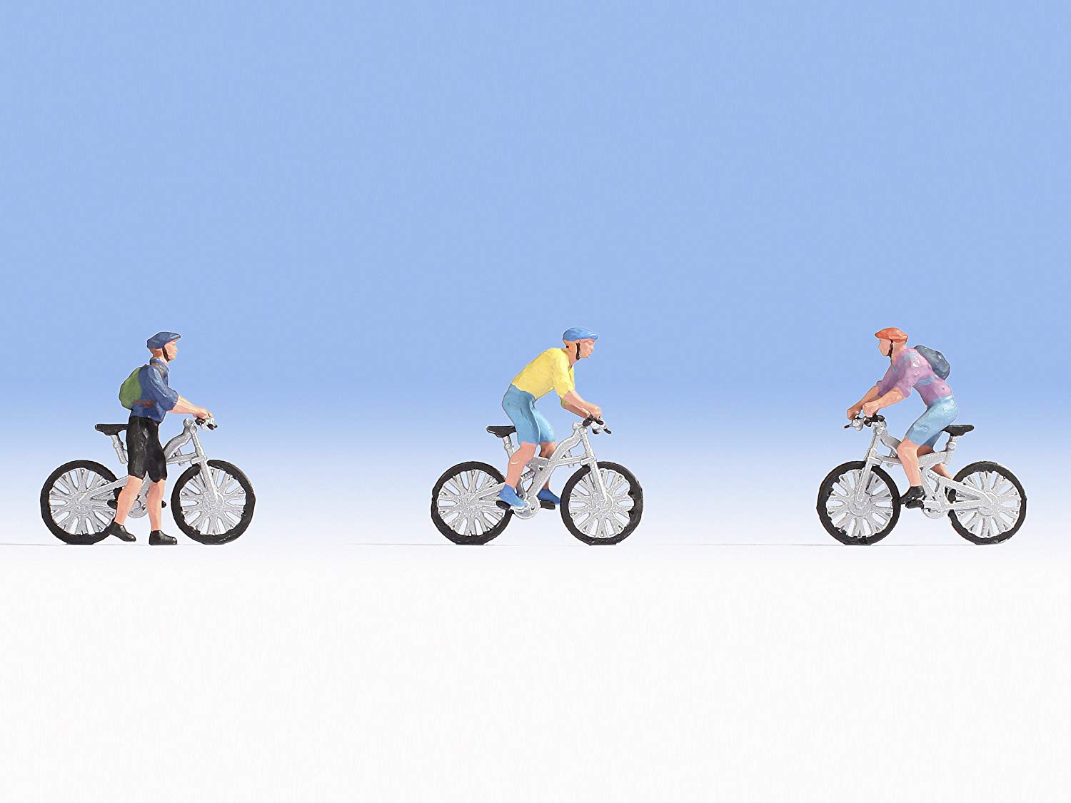 Noch Mountainbikers, Coloured, H0 scale (1:87)