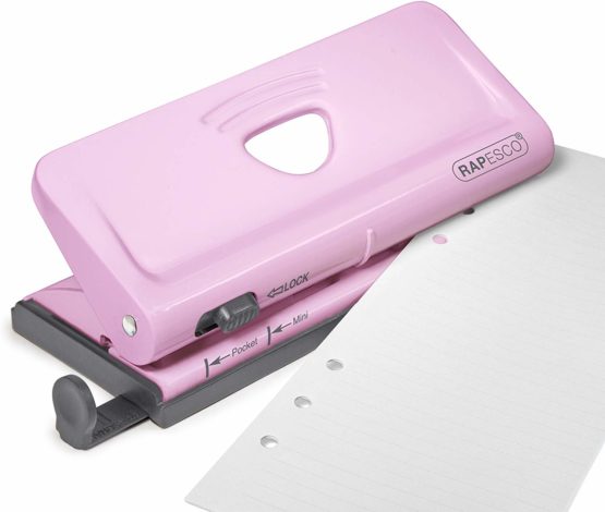 Rapesco 1322 Adjustable 6-Hole Organiser/Diary Punch, Candy Pink - Image 2