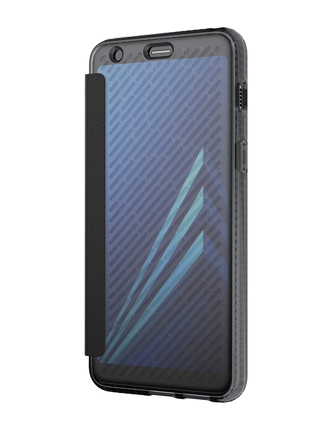 tech21 Protective Samsung Galaxy A8 Case Folio 360 Degree Protection Cover - Evo Flip - Black - Image 4