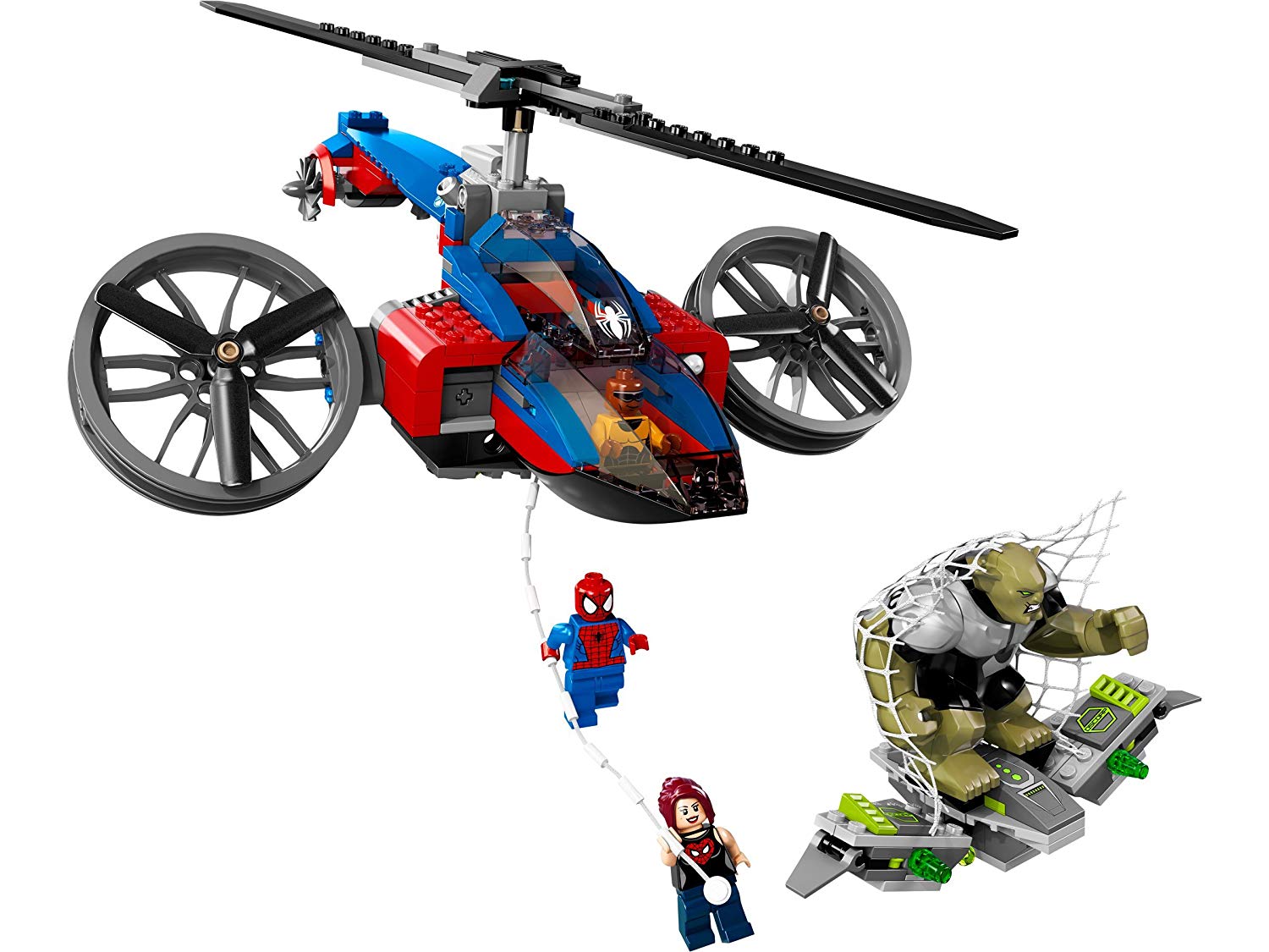 LEGO Marvel Super Heroes 76016 Spider-Helicopter Rescue, Green - Image 3