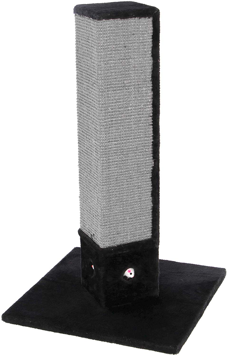 Kerbl Pet Scratching post 4-corner w. 3 side sisal mat, black