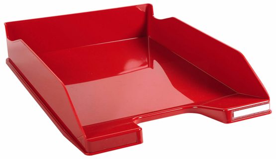 Exacompta Letter Trays A4 + Pack of 6 Crimson Red Glossy