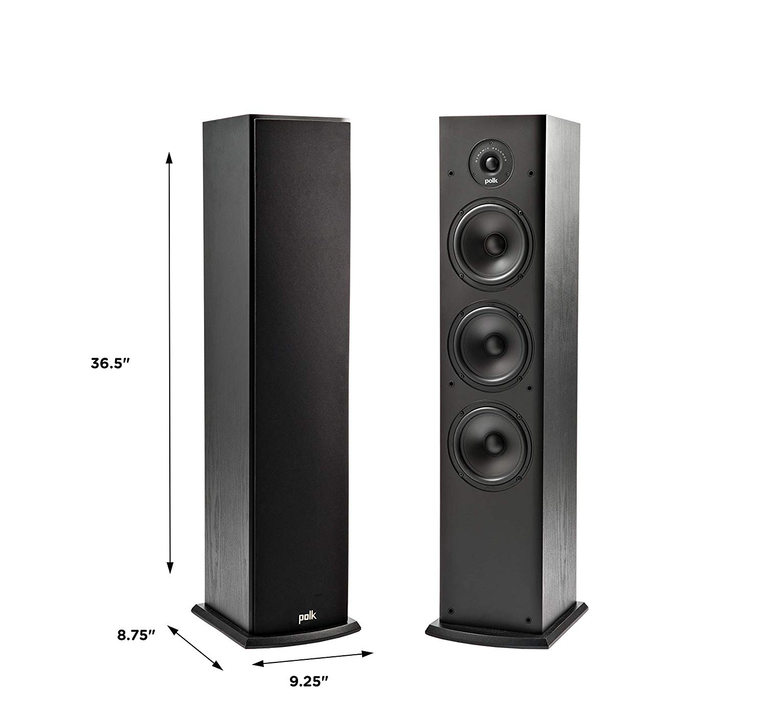 Polk Audio T50 4 Way Speaker - Black, Black/White, Pequeño - Image 3
