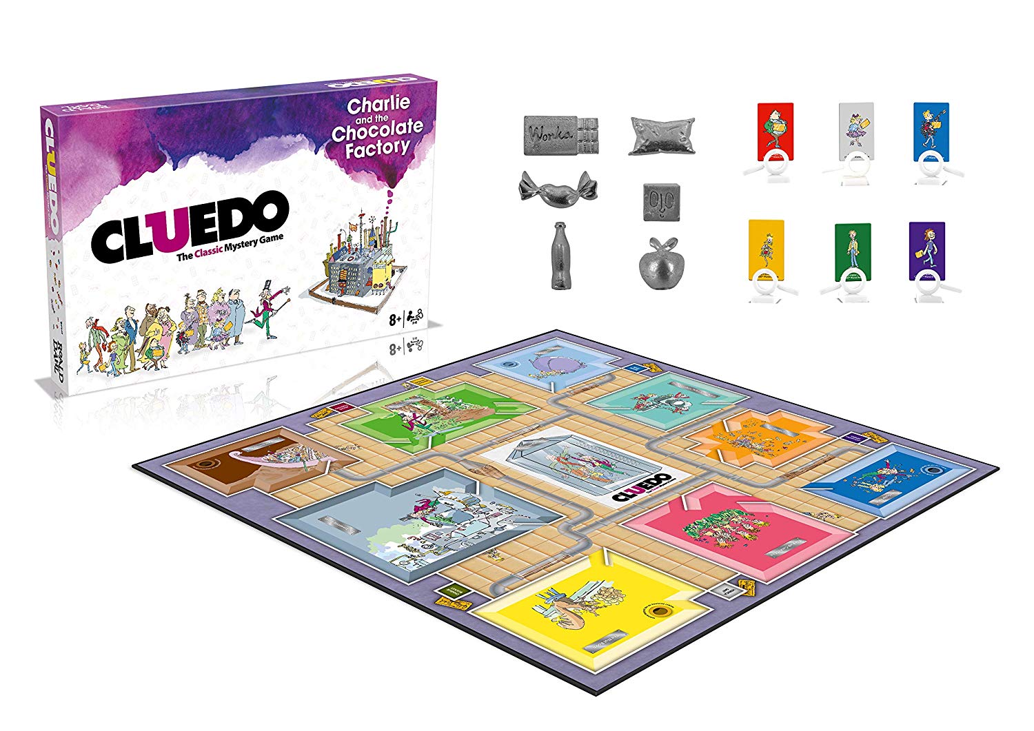 Winning Moves Charlie and the Chocolate Factory Cluedo Mystery Board Game, Play with Charlie Bucket - Image 2