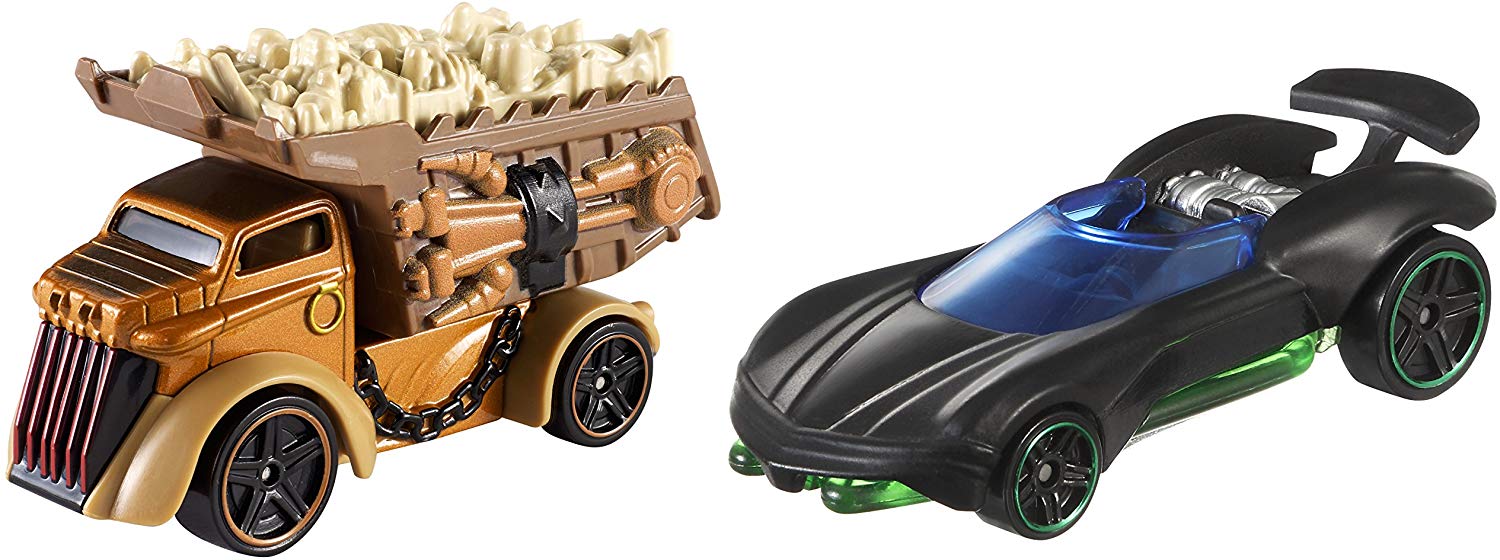 Hot Wheels Star Wars Character 2 Car, Black and Braun, Medium