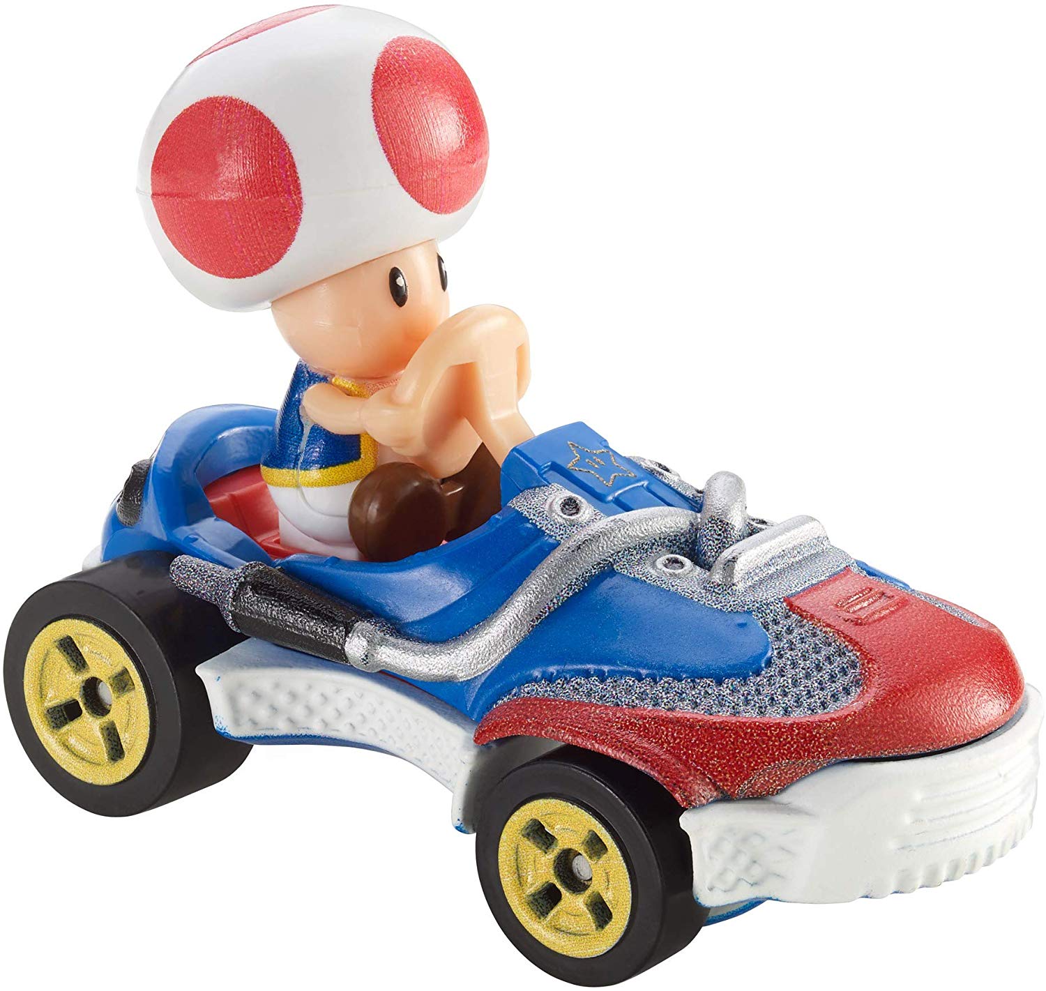 Hot Wheels Mario Kart Characters and Karts as Hot Wheels 1:64 Die-Cast Cars, GBG30, Multicolor, 3.2 cm x 6.4 cm x 4.5 cm