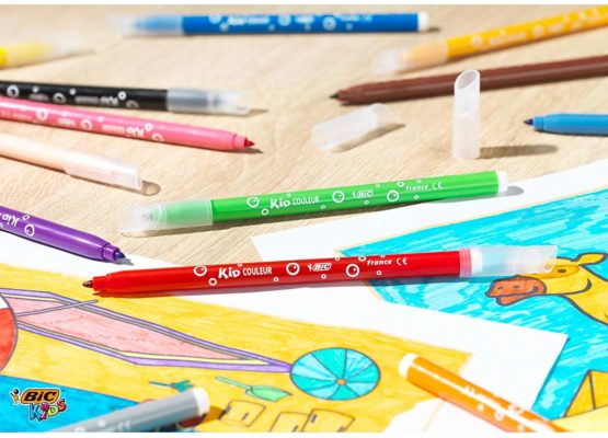 BIC Kids Kid Couleur Felt Tip Colouring Pens Medium Point, Christmas Edition - Assorted Colours, Pack of 18 - Image 3