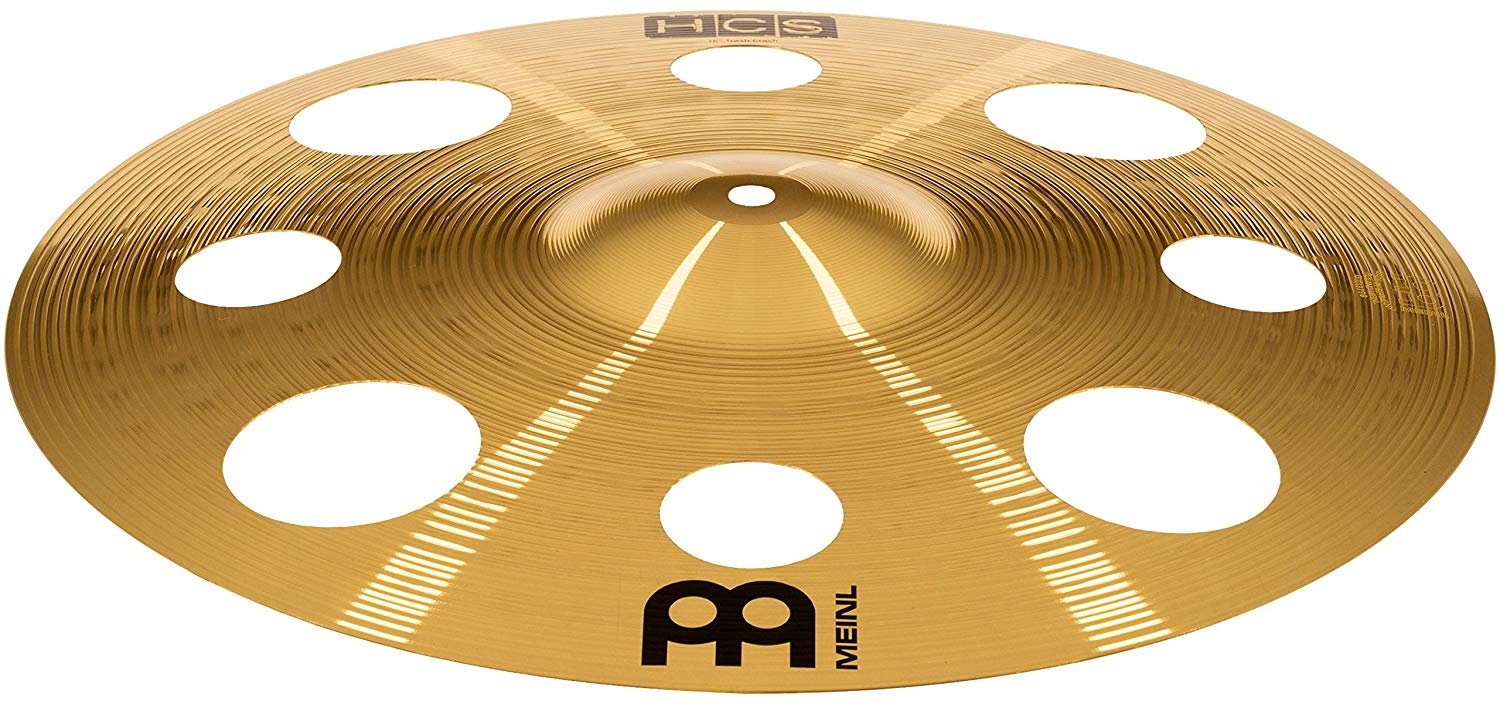 Meinl Cymbals HCS Trash Crash Cymbal 16 inch (Video) with holes for Drum Set (40,64cm) Traditional Finish Brass - Image 3