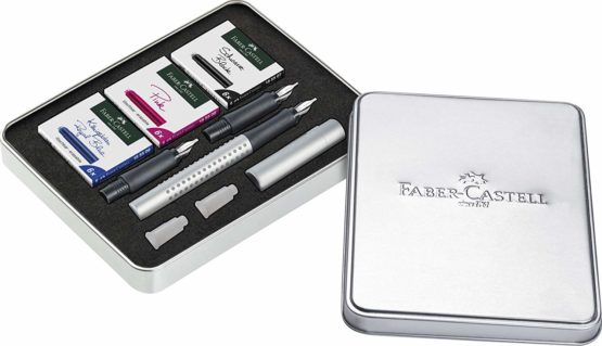 Faber-Castell 201629 Grip 2011 Calligraphy Set, Silver - Image 2