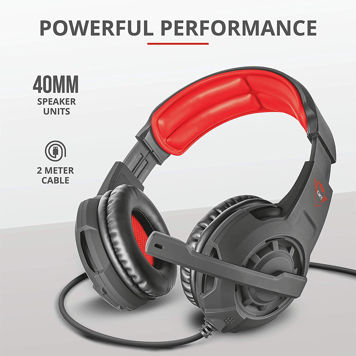 Trust Gaming Headset GXT 310 Radius with Microphone, Adjustable Mic and Headband, Wired, 1 m Cable - Image 2