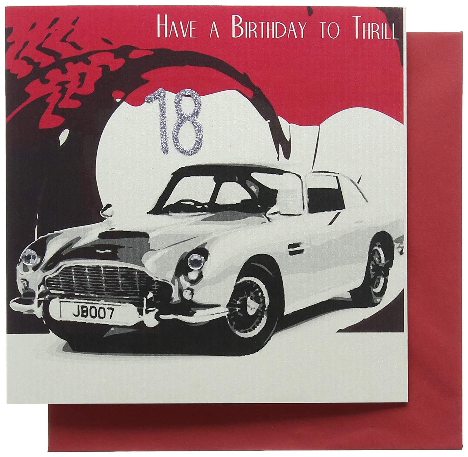 WHITE COTTON CARDS THRILL 18, Handmade 18th Birthday Card, Code SB23-18 - Image 2