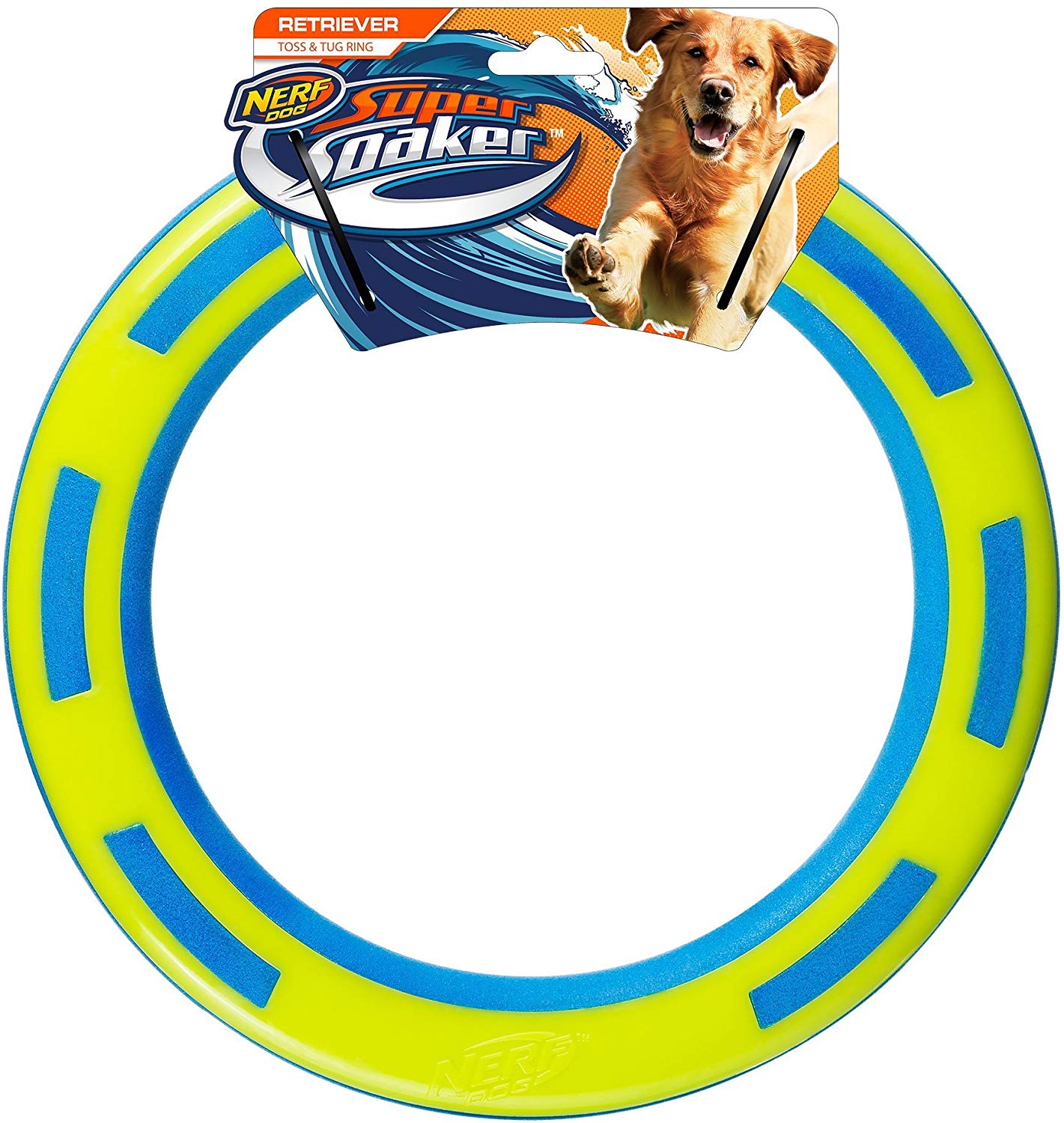 Nerf Dog Super Soaker Floating Ring, Toy (packing may vary), Green