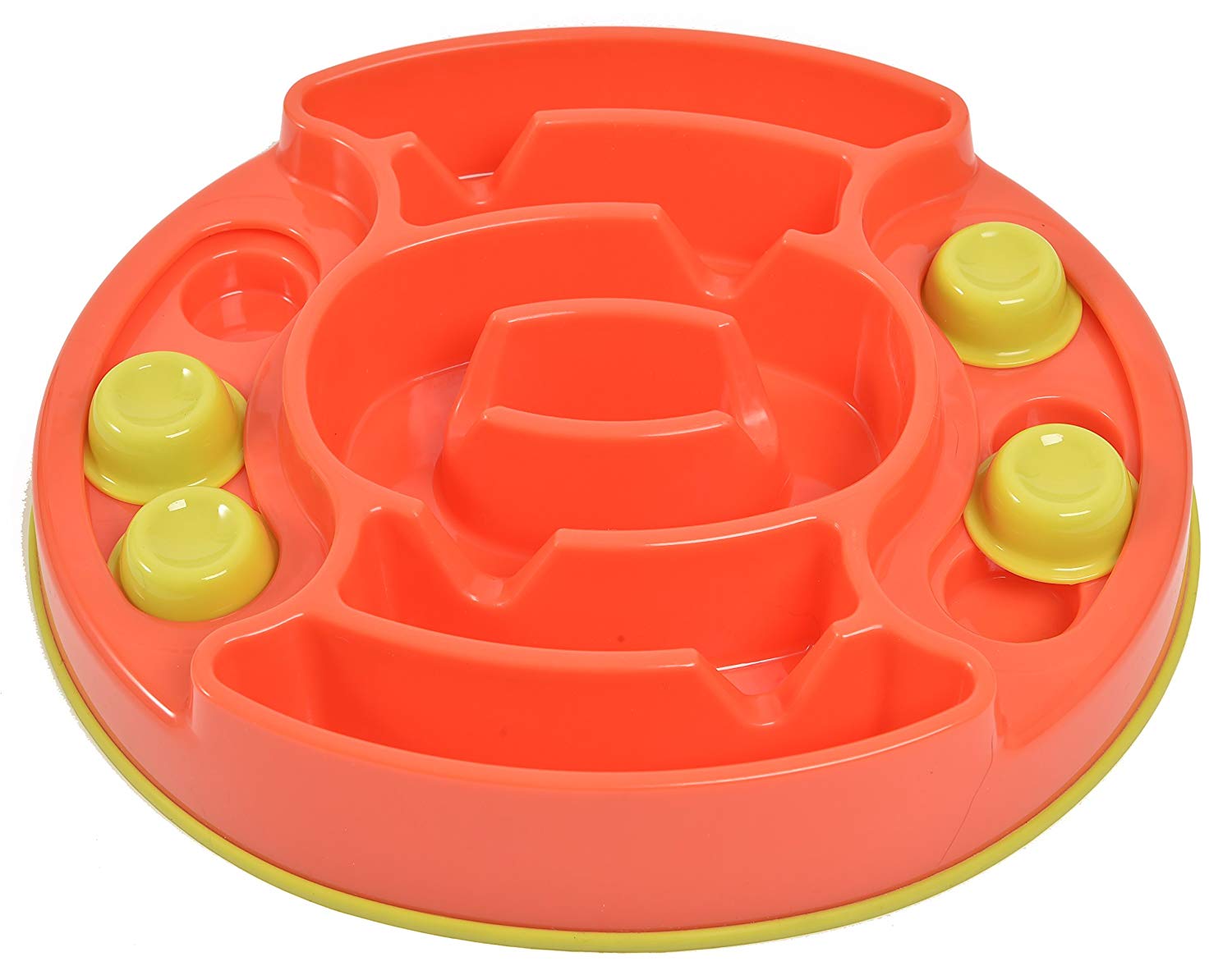 K9 Pursuits Forage Slider 2-in-1 Anti Gobble Feeder & Interactive Game, Orange