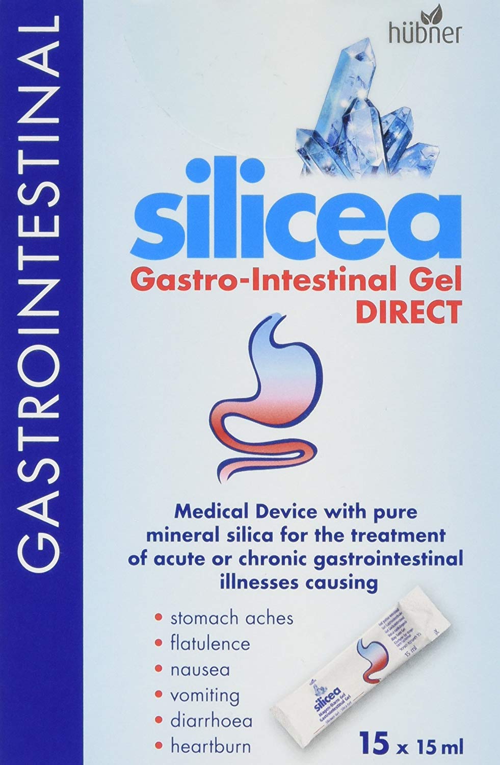 Silicea Gastro Intestinal Direct Sachets - Pack of 15 Sachets, 15 Count (Pack of 1)