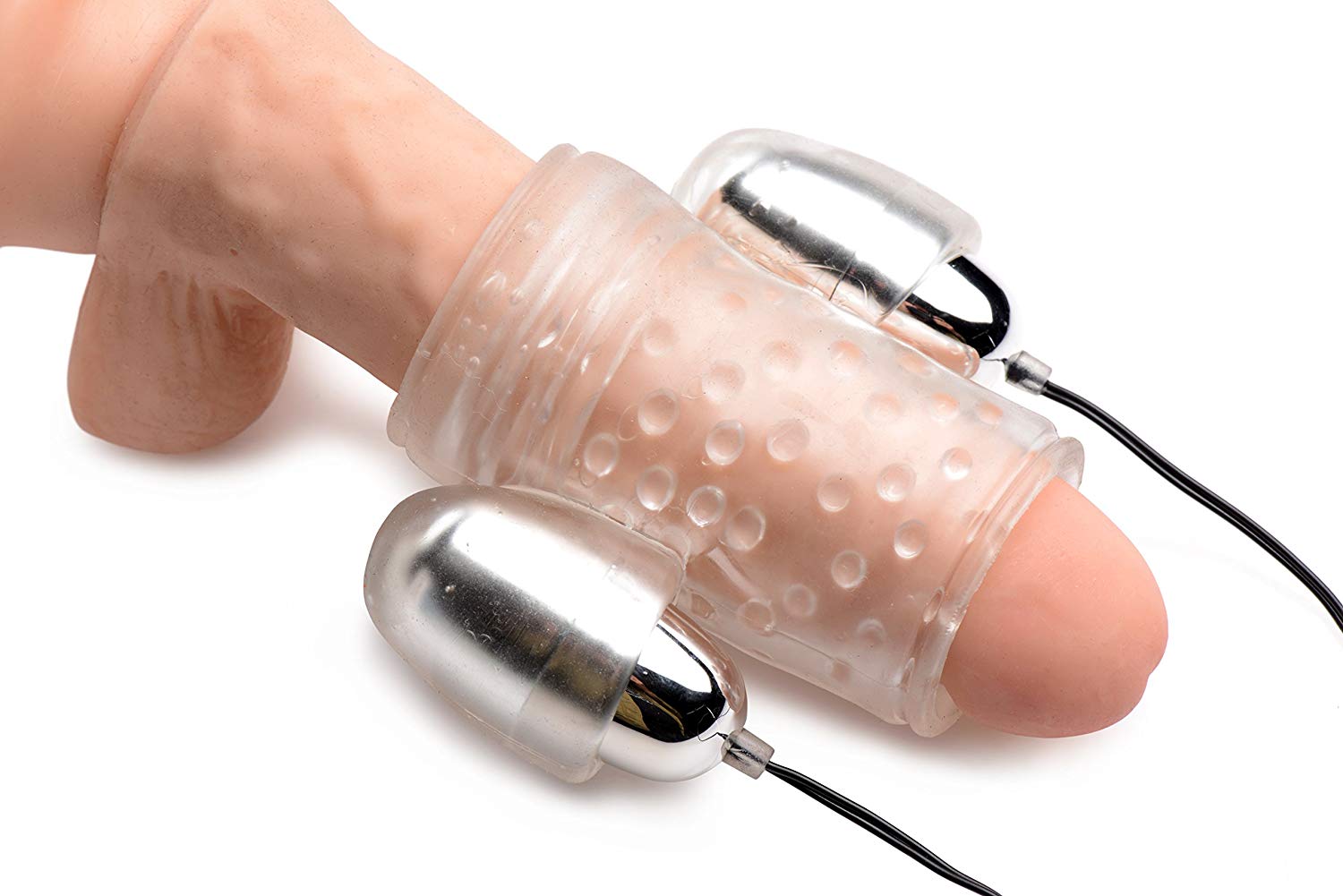 Dual Vibrating Penis Sheath, Black - Image 4