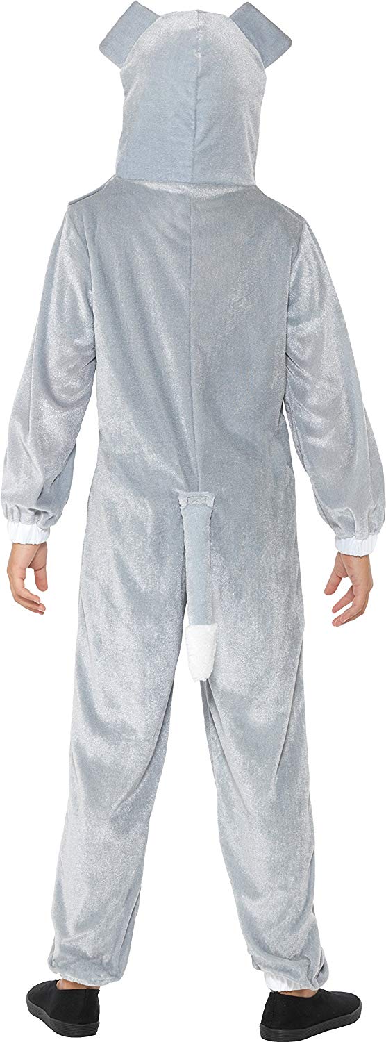 Smiffys Dog Costume, Grey with Hooded Jumpsuit, Children's Animal Fancy Dress, Animal Dress Up Costumes, S - 4-6 Years - Image 3