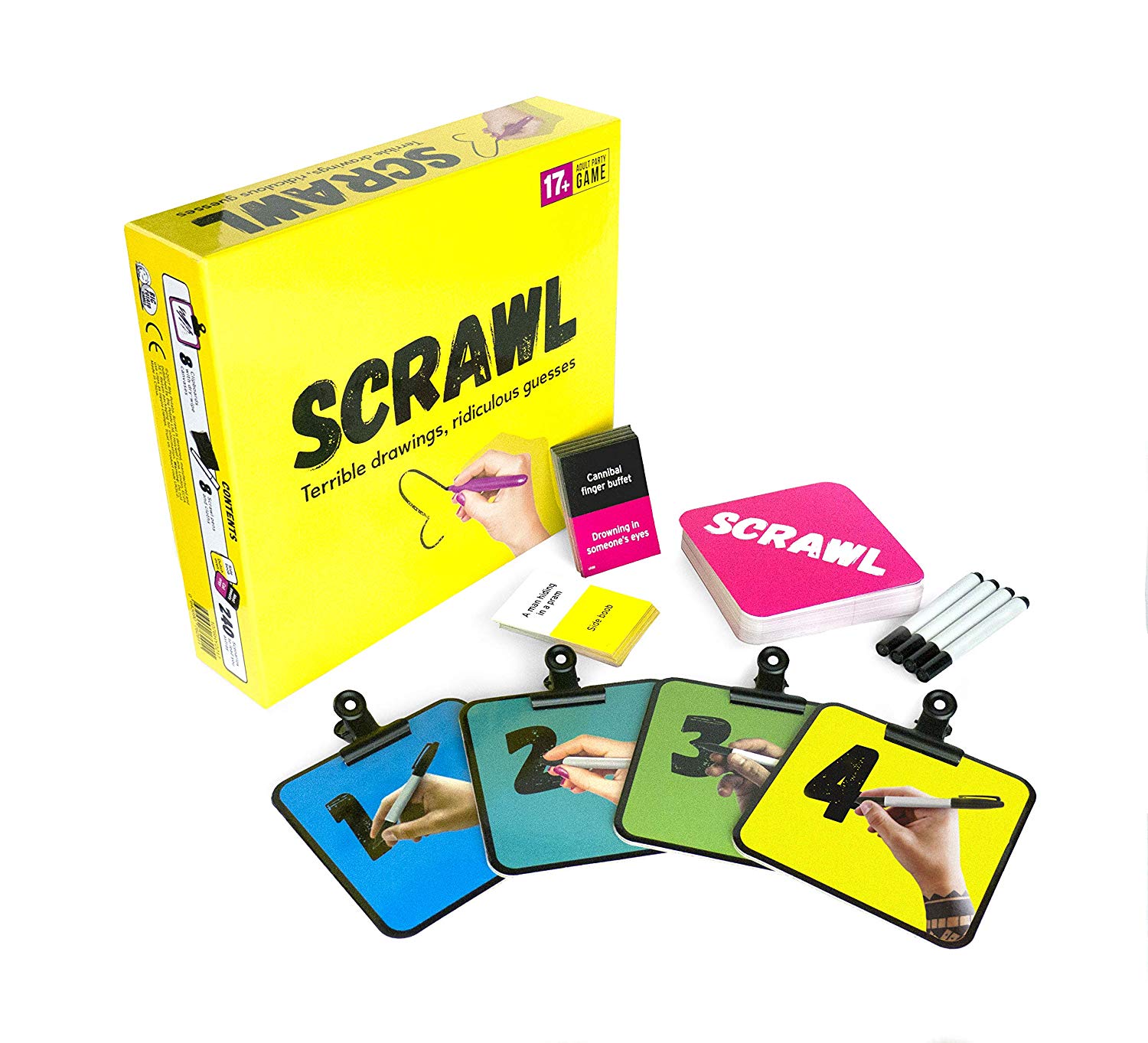 Scrawl Adult Board Game, Multicoloured, 28 x 26 x 40 cm - Image 2