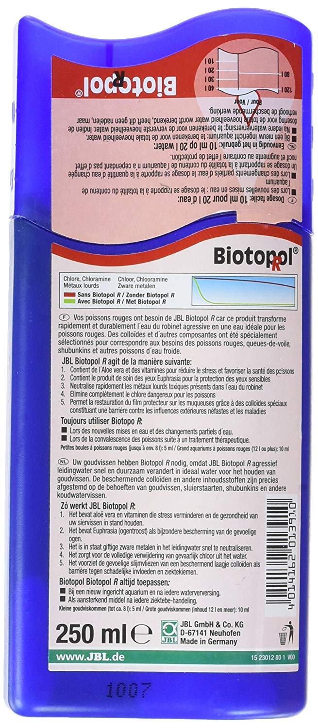 JBL Biotopol R Aquarium Water Treatment for Goldfish 100 ml, 250 ml - Image 2