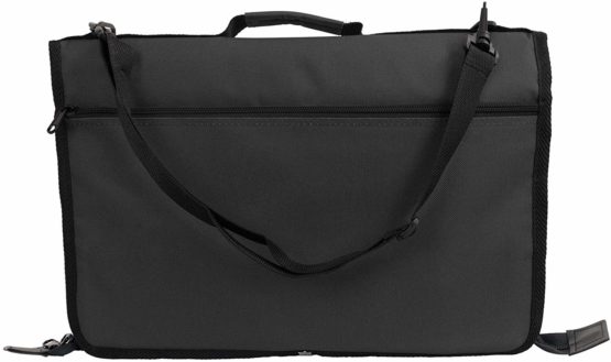 Tom & Will  99MC-285 Music Case - with Long Accessory Pocket - Black with Navy Trim with Grey and Navy Piping - Image 4