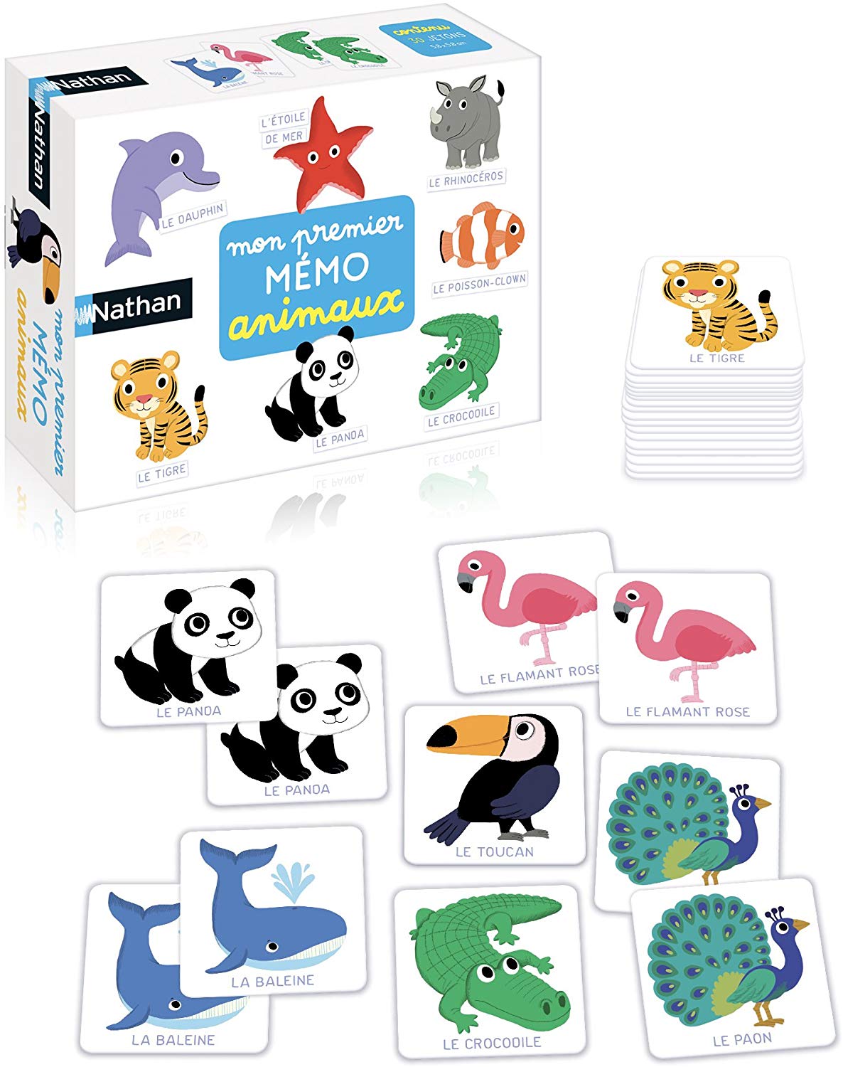 Nathan, My first animal memo, memory game, discovery animals from the world, educational game, play with family