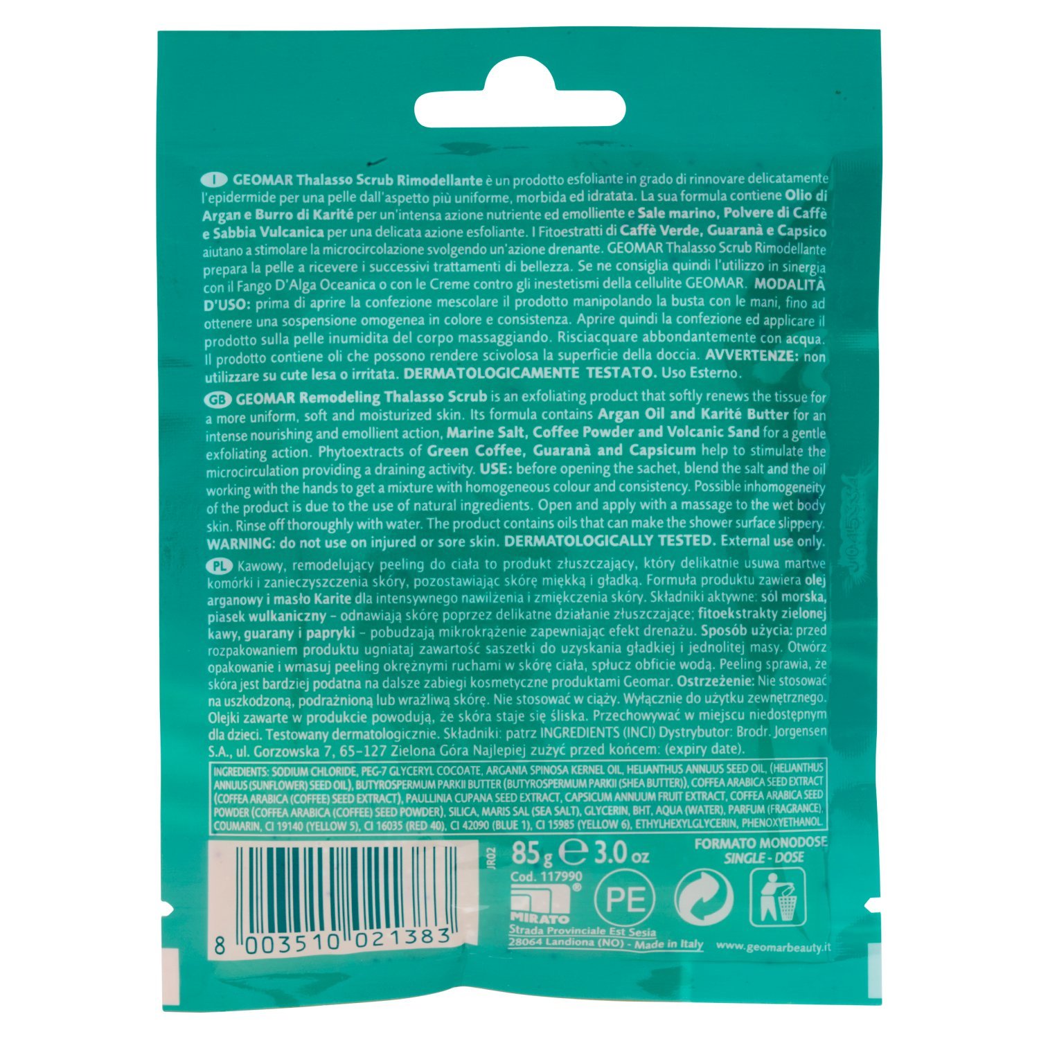 Geomar Thalasso Remodelling Scrub Single Dose, 85 g, 85 g (Pack of 1) - Image 3