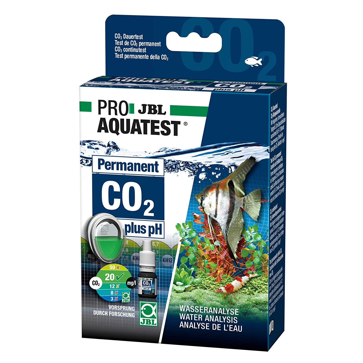 JBL Water Test Set, for freshwater aquariums ProAquaTest CO2-pH Permanent, X-Large