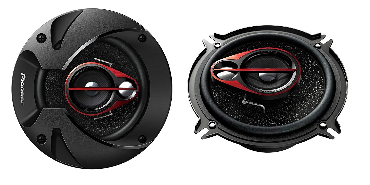 Pioneer TS-R1350S 250W 13cm 3 Way Coaxial Speakers, Black, 13cm, 17cm, 6x9