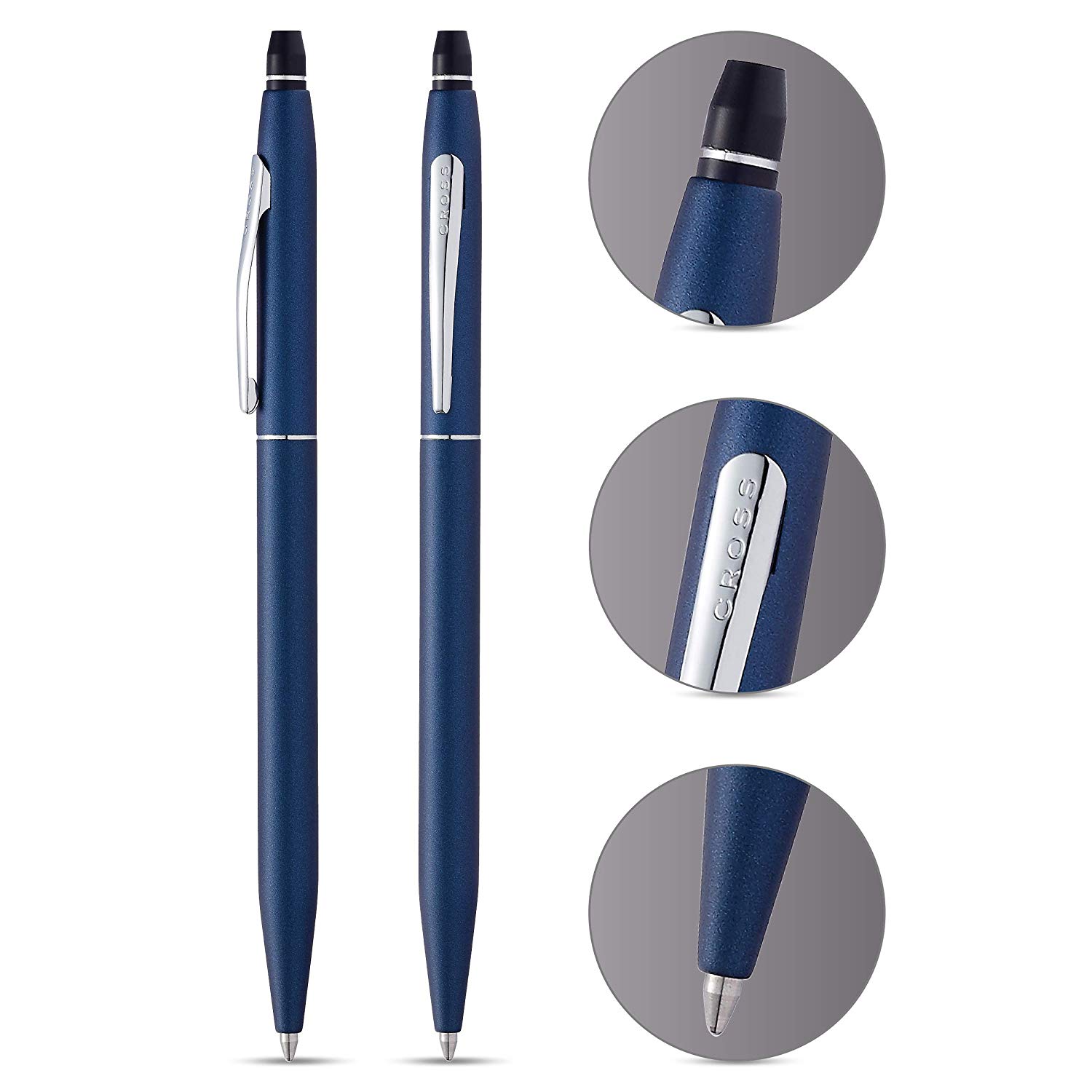 Cross Click Midnight Blue Ballpoint Pen incl. Premium Gift Box - Refillable Medium Ballpen - Image 2