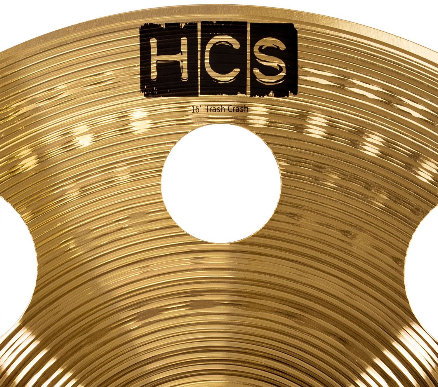 Meinl Cymbals HCS Trash Crash Cymbal 16 inch (Video) with holes for Drum Set (40,64cm) Traditional Finish Brass - Image 4