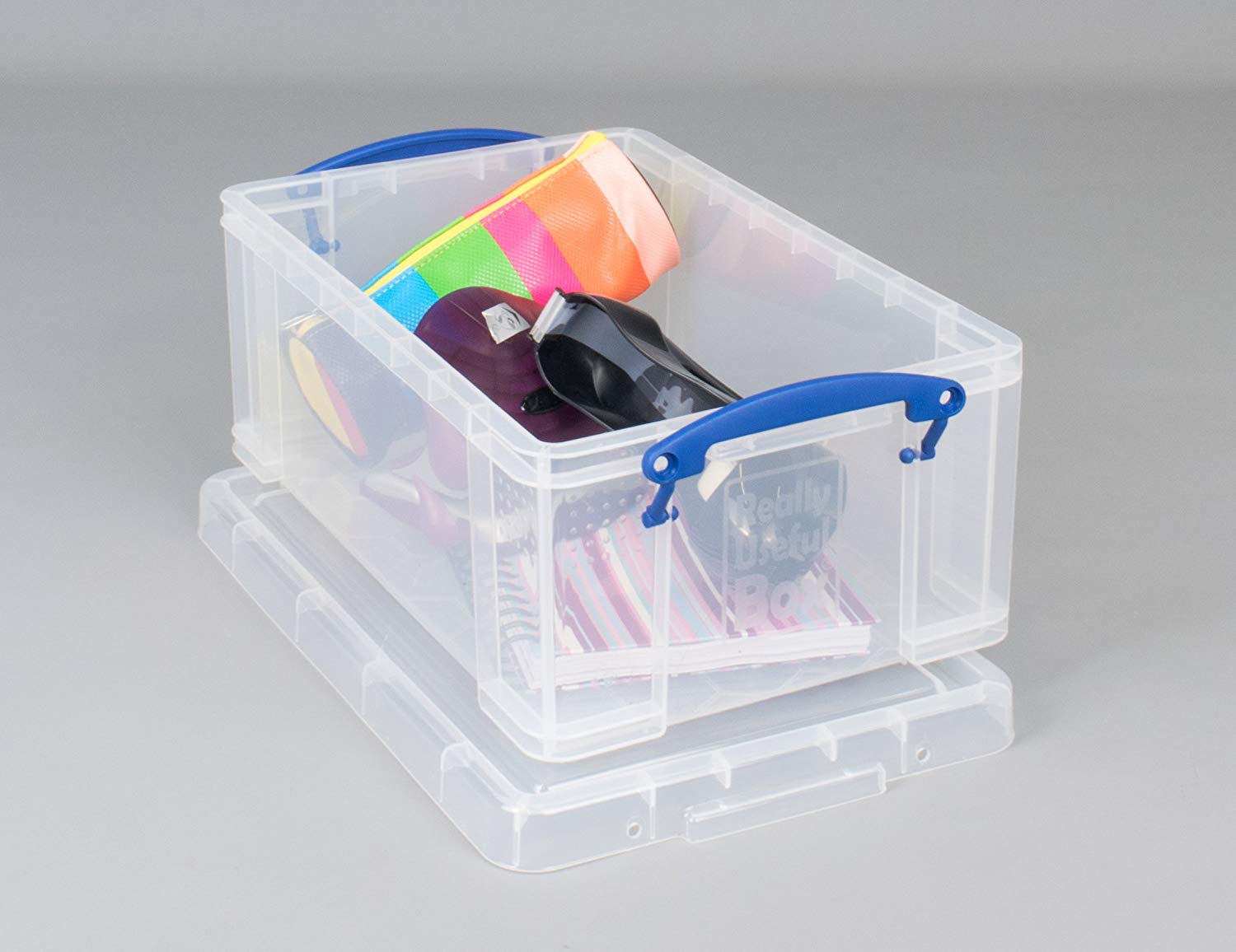 Really Useful 9 Litre Clear Plastic Storage Box, Multi-color, 1 - Image 3